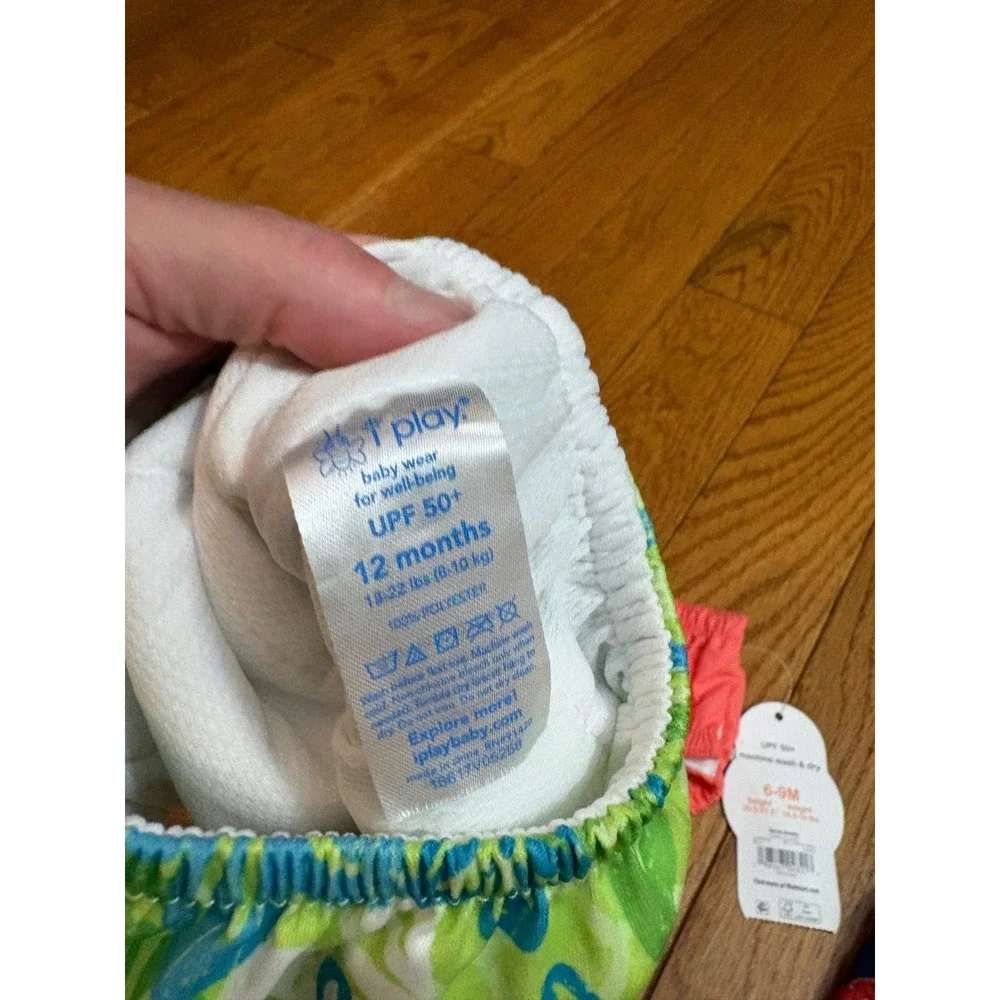 Baby unisex Swim Bundle Gap Lobster Trunks Rash Guard Reusable Swim Diapers Set